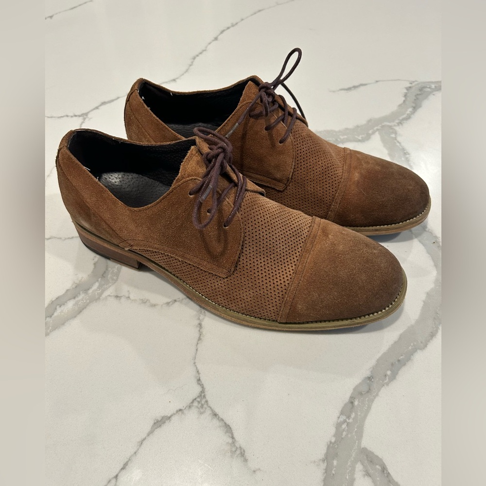 MENS BROWN DRESS SHOES, SIZE 41 US 8
